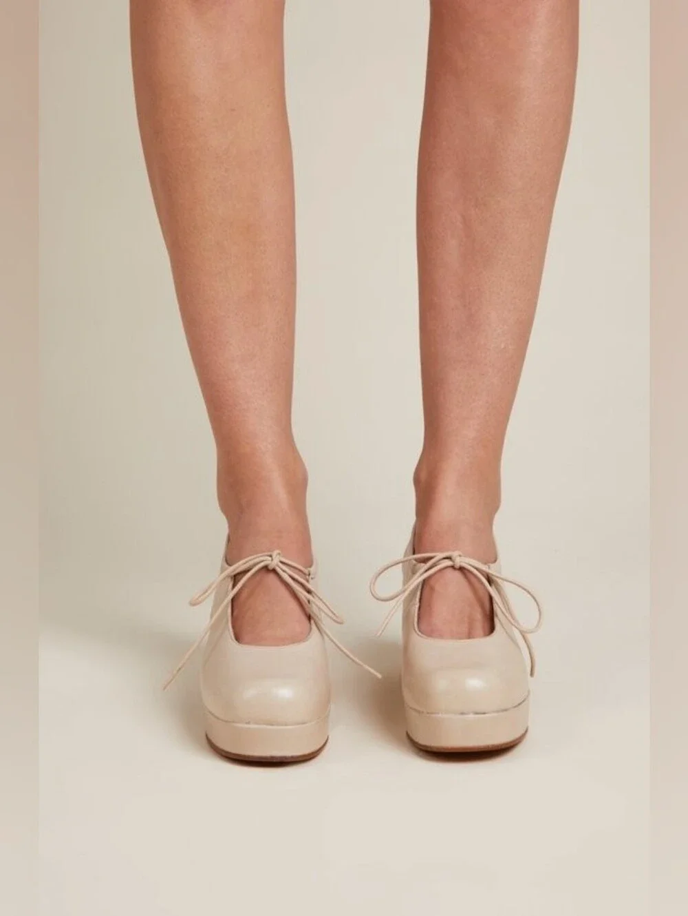 Intentionally Blank serif clouds ballet platform heels, 39